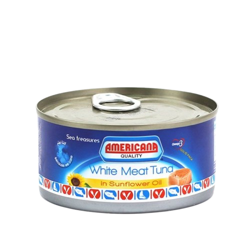 امريكانا لحم تونا أبيض في زيت دوارالشمس 185 جم